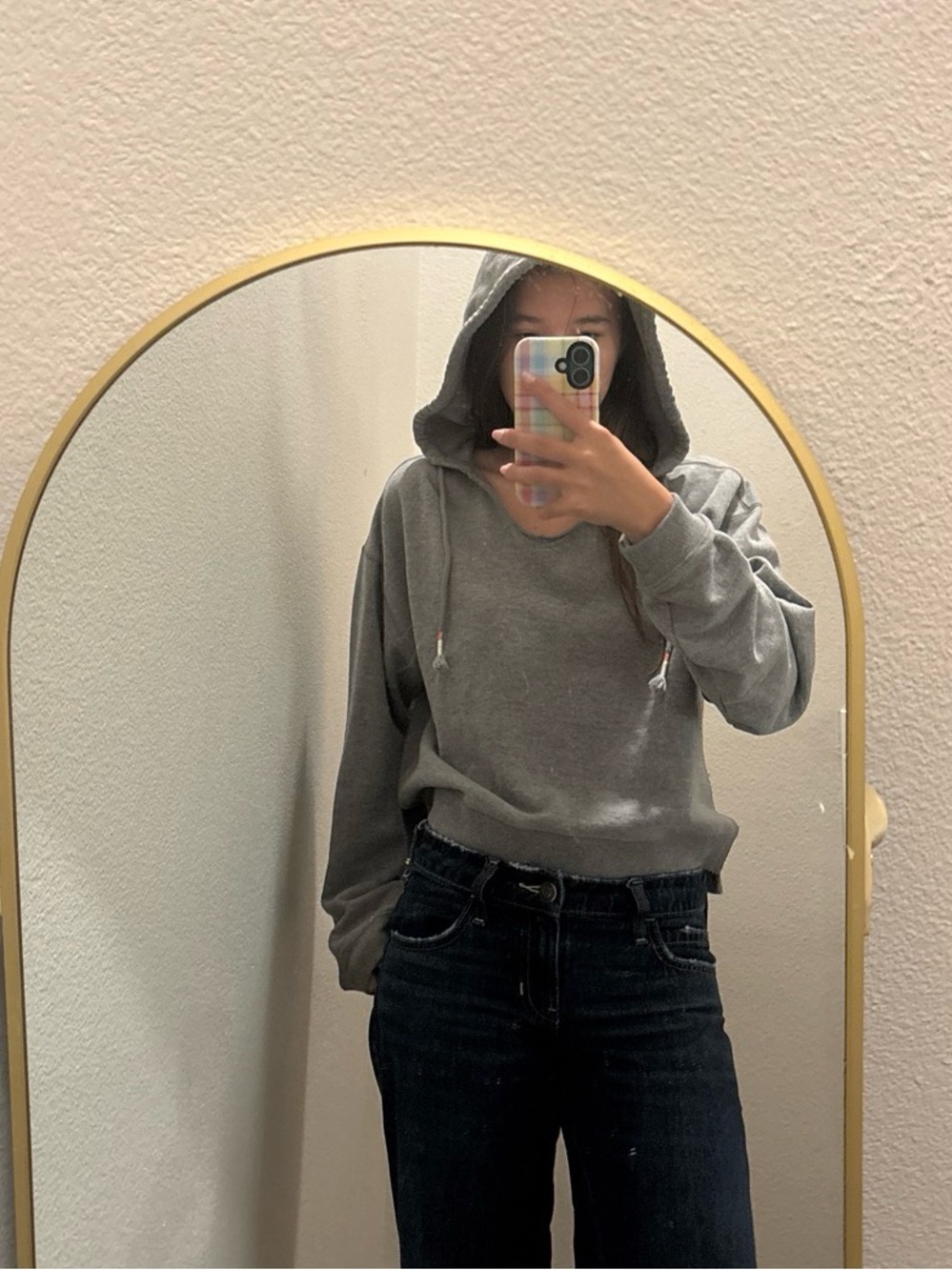 Hollister Grey Hooded Sweatshirt
